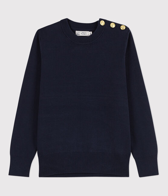 Iconische katoenen marine pull Dames blauw SMOKING