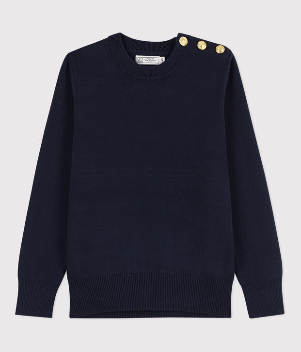 Iconische katoenen marine pull Dames SMOKING