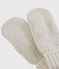 Moufles enfant fille blanc MARSHMALLOW/jaune OR