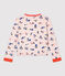 Cardigan en tubique enfant fille blanc MARSHMALLOW/blanc MULTICO