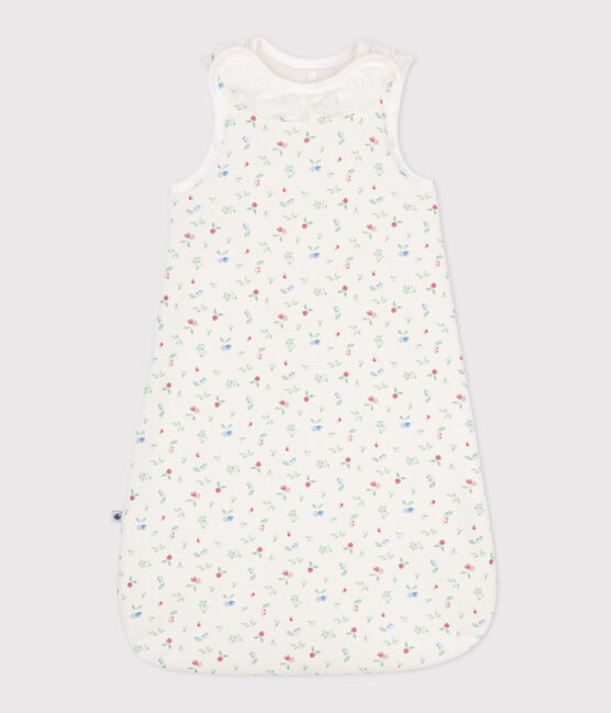 Katoenen babytrappelzak met vruchtenprint TOG 2 wit MARSHMALLOW/wit MULTICO