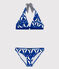 Bikini en slip met print wit MARSHMALLOW/blauw PERSE/ MULTICO