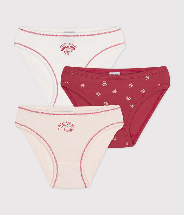 3-pack katoenen meisjesslip multicouleur