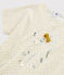 Tee-shirt imprimé enfant fille blanc MARSHMALLOW/jaune BOUDOR