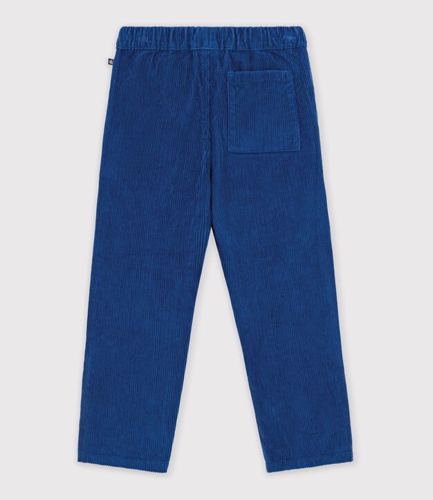 Fluwelen rechte broek blauw