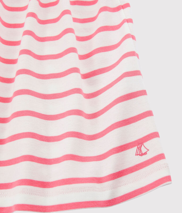 Robe enfant fille blanc/rose