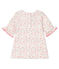 Blouse met korte mouwen en print babymeisje wit/multicouleur