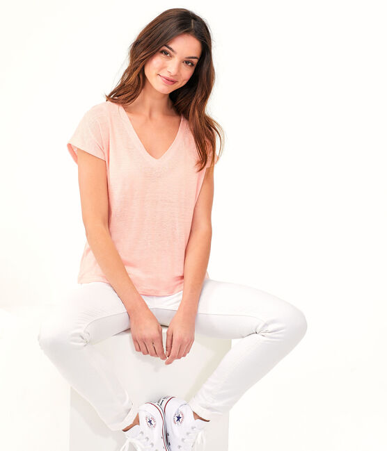 Linnen damesshirt roze PATIENCE