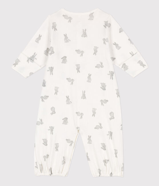 Combisac imprimé en coton blanc MARSHMALLOW/gris GRIS