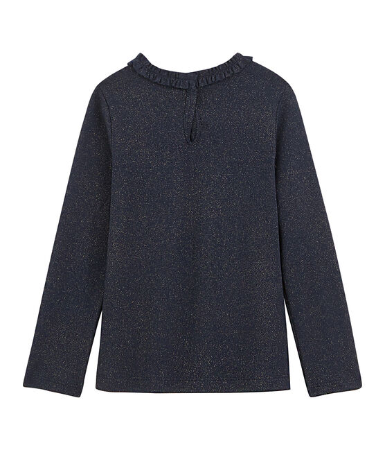 Meisjet tee-shirtmet lange mouwen en milleraies strepen blauw SMOKING/geel OR