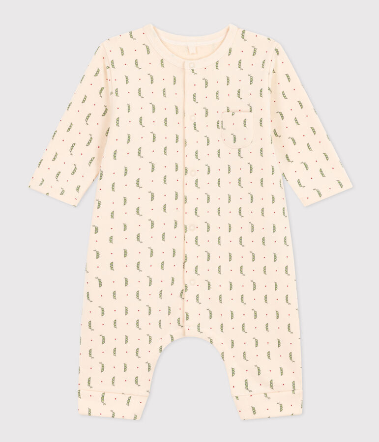 Lang pakje van fleece voor baby's ecru/multicouleur
