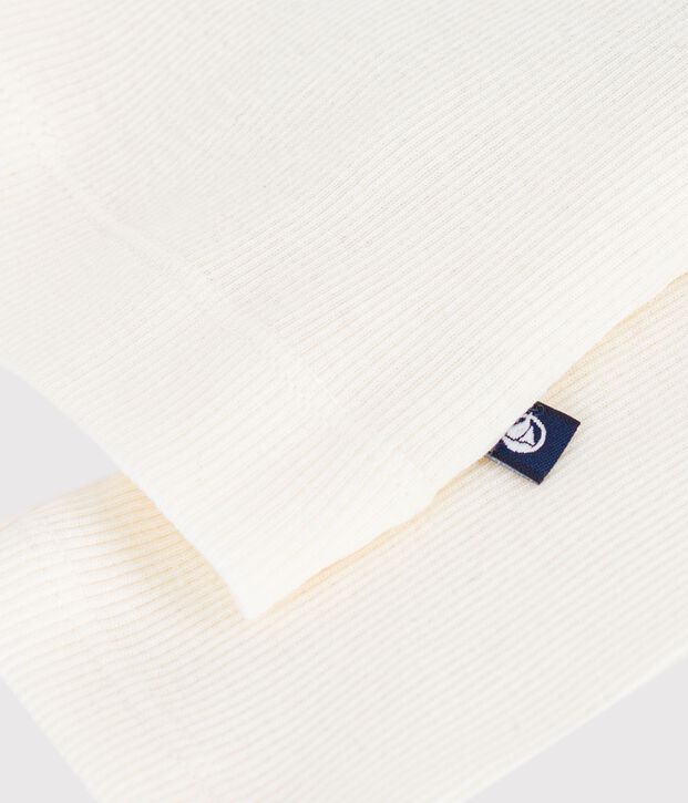 Sous-pull femme l'iconique en laine et coton &eacute;cru