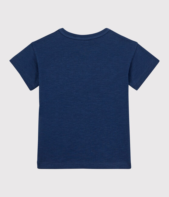 T-shirt met korte mouwen in katoen voor meisjes/jongens blauw MEDIEVAL