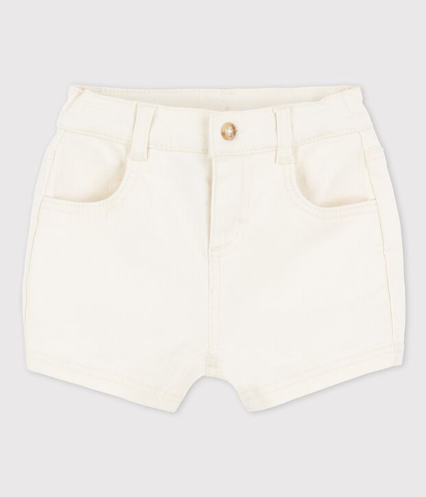 Short en denim b&eacute;b&eacute; &eacute;cru