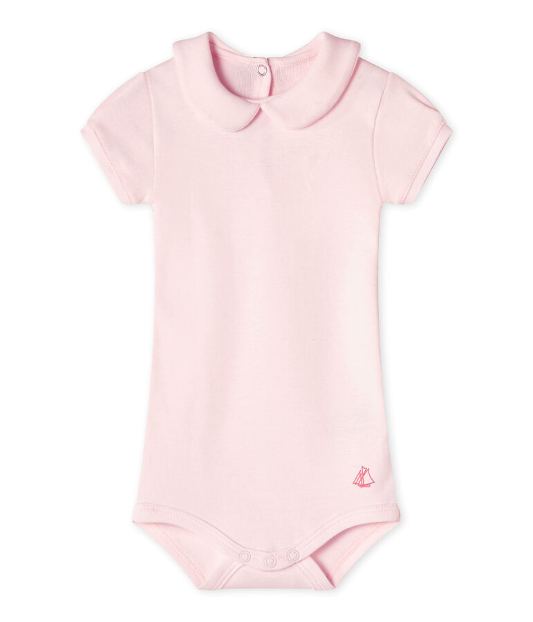 Body met kraagje voor babymeisjes roze Vienne