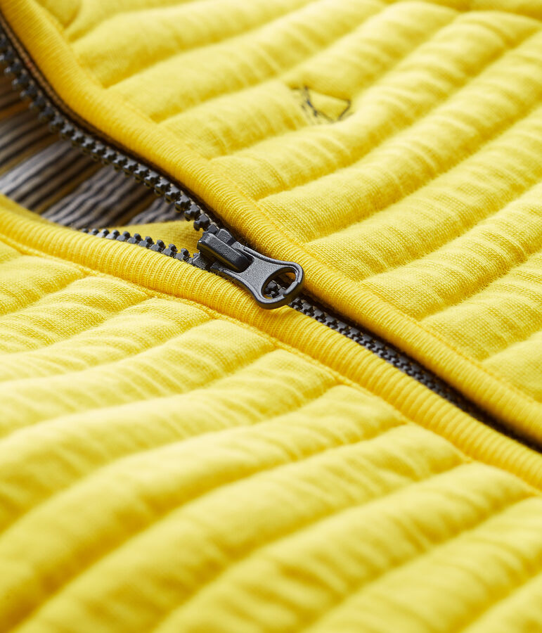 blouson sans manches en tubique matelass&eacute; b&eacute;b&eacute; gar&ccedil;on jaune