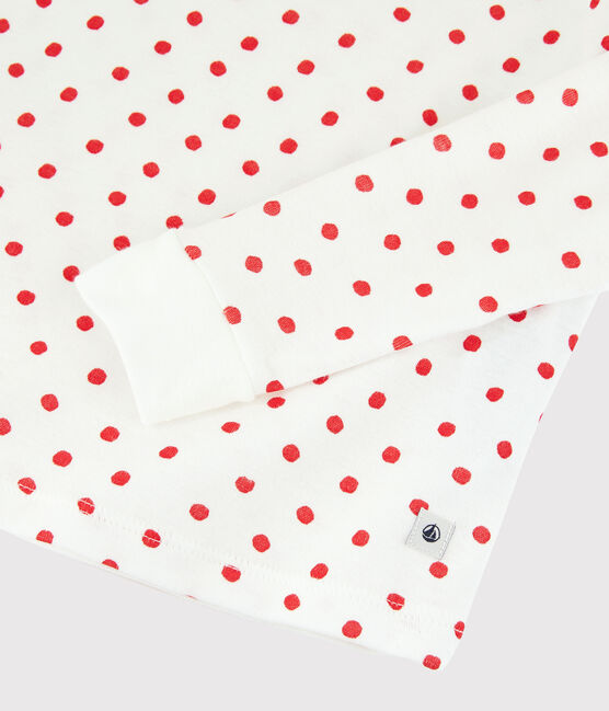 Pyjama snugfit Paris en coton enfant blanc MARSHMALLOW/rouge PEPS