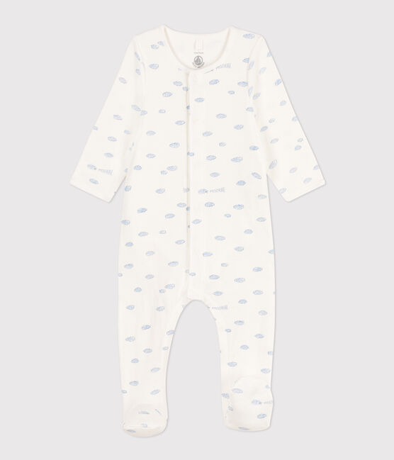 Bodyjama nuages en tubique blanc MARSHMALLOW/blanc MULTICO