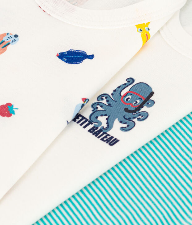 Lot de 3 d&eacute;bardeurs  en coton petit gar&ccedil;on multicouleur