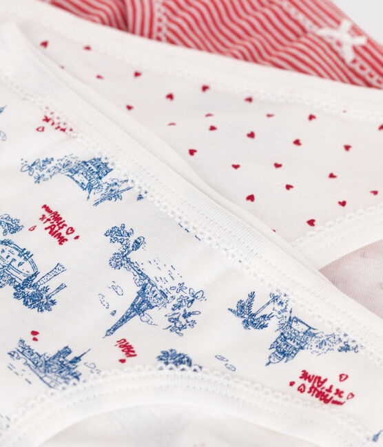 Lot de 3 culottes enfant en coton imprimé Paris variante 1