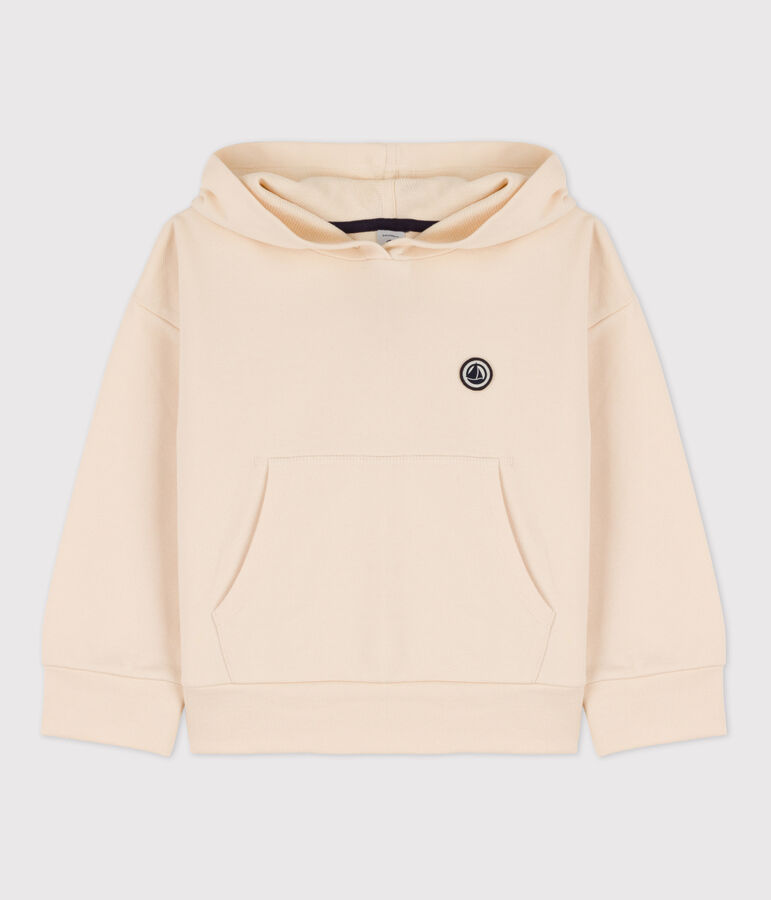 Sweatshirt &agrave; capuche enfant fille / gar&ccedil;on &eacute;cru