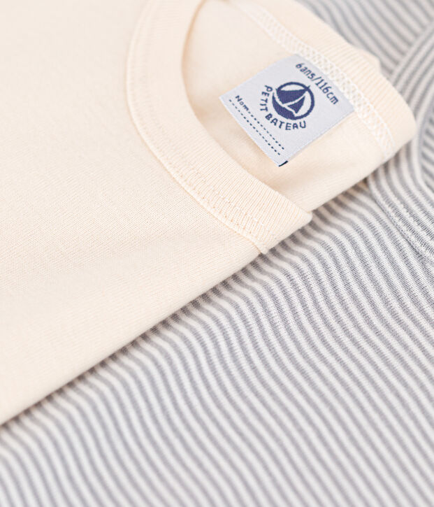 Lot de 2 tee shirts manches courtes en coton petit gar&ccedil;on multicouleur