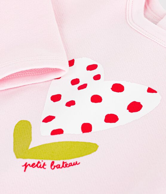 Sweatshirt à capuche bébé en coton à motifs rose BARELY