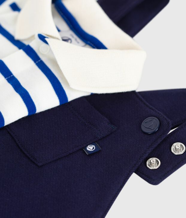 Setje met katoenen salopette en body voor baby's multicouleur