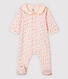 Dors-bien rose à col bébé en coton biologique