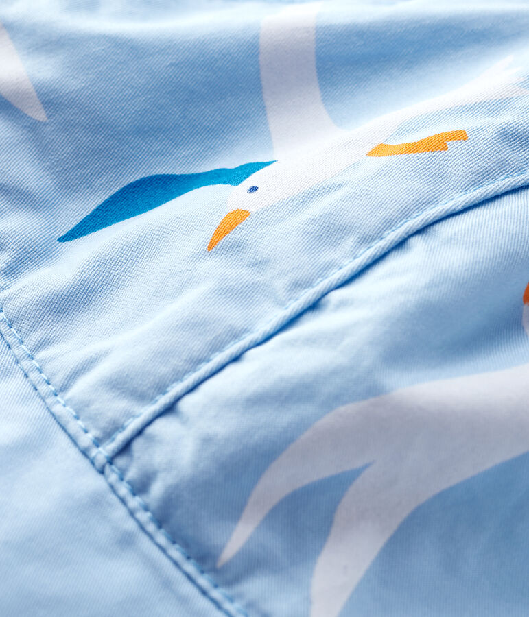 Zonnepet met zeemeeuwprint voor babyjongens blauw/multicouleur