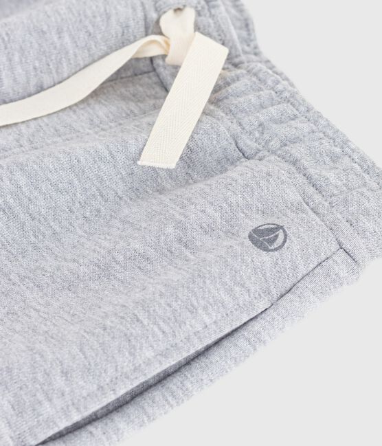 Effen katoenen joggingbroek voor kinderen grijs FUMEE CHINE
