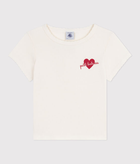 Tee-shirt enfant à manches courtes imprimé écru MILK