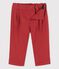Leuke broek in stevige keperstof voor baby's bruin OMBRIE