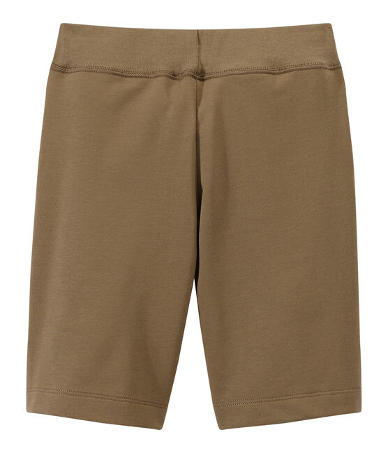 Jongensbermuda in zware jersey bruin SHITAKE