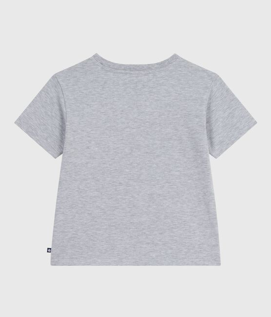 Tee-shirt enfant à manches courtes imprimé gris FUMEE CHINE