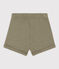 Effen babyshort van gevlamde jerseystof groen