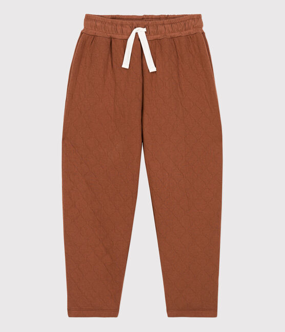Pantalon en tubique matelassé enfant fille / garçon marron CINA