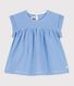 Blouse met korte mouwen van biologisch katoen voor baby's