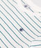 Katoenen kinder-T-shirt met korte mouw en streepjes groen MARSHMALLOW/ DRAGONFLY