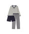 Driedelige jongenspyjama beige COQUILLE/blauw SMOKING