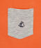 Jongens-T-shirt met borstzak oranje ORIENT