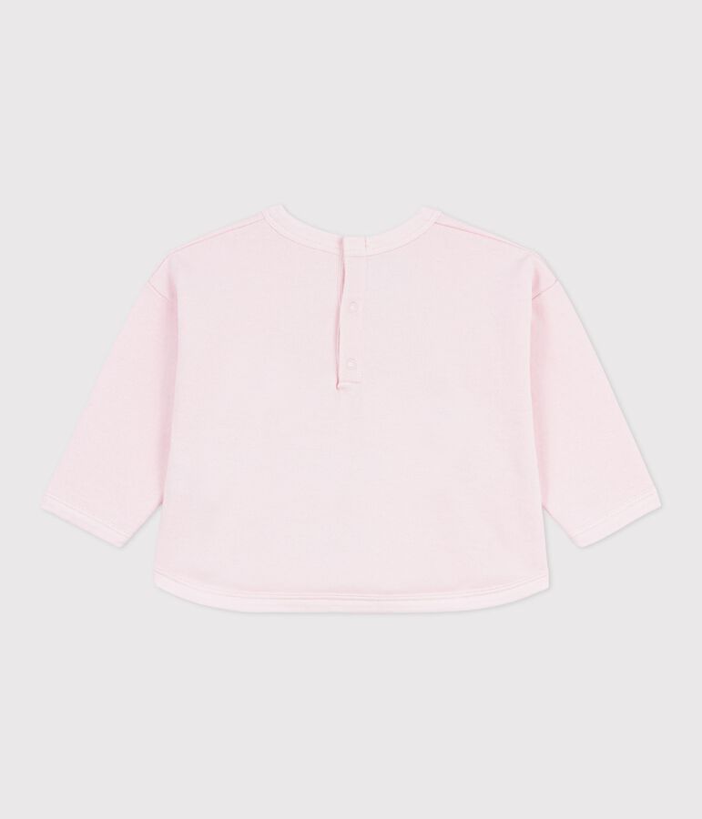 Baby katoenen hoodie met print roze