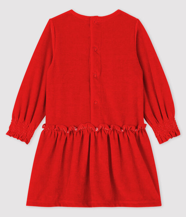 Jurk met lange mouwen babymeisje rood