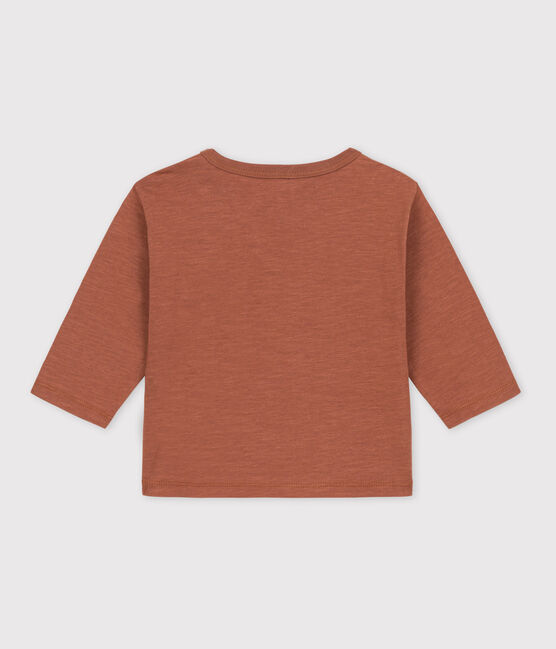 Tee-shirt manches longues bébé en coton marron CINA