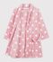 Kamerjas van fleece met print voor kinderen roze/wit