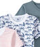 Set van 3 jongens-T-shirts met korte mouwen wit LOT