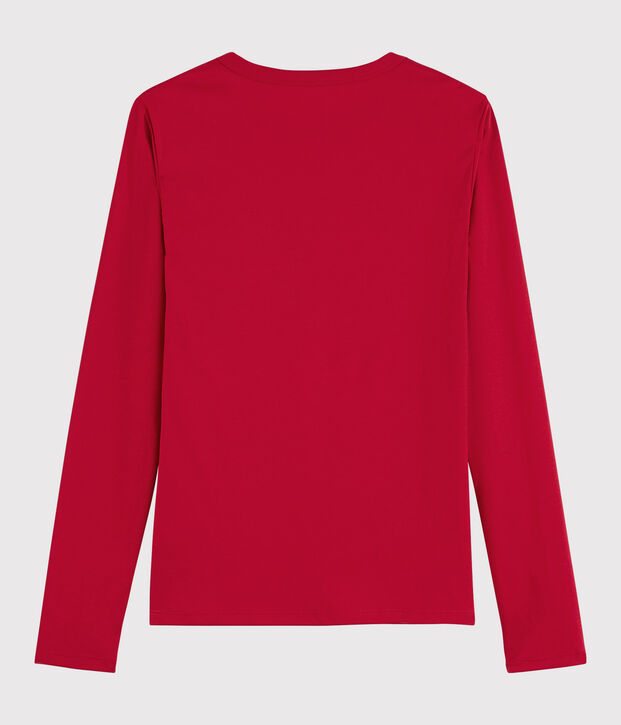 Katoenen dames T-shirt Sea island rood