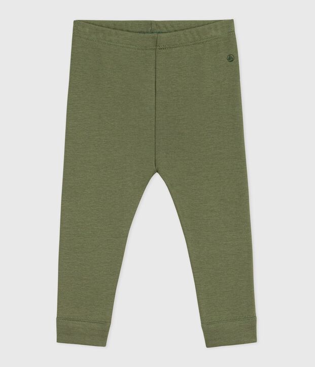Legging b&eacute;b&eacute; en coton uni kaki