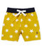 Strandshort met print voor babyjongens geel BAMBOO/wit MARSHMALLOW