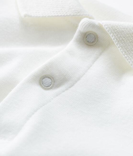 Body Manches Longues Avec Col Polo Bebe Garcon Marshmallow Petit Bateau